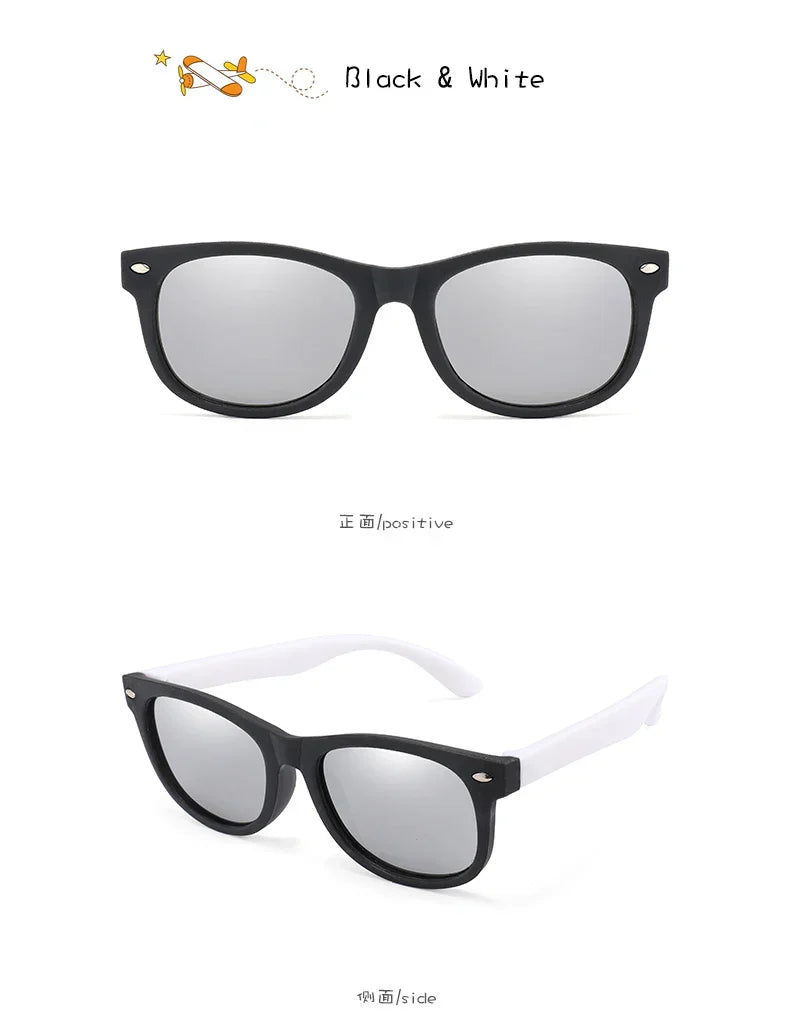 Classic Kids Silicone Sunglasses UV400 Eyewear for Boys Girls TR90 Goggles Children Sunglasses UV Protection Kids Eyewear