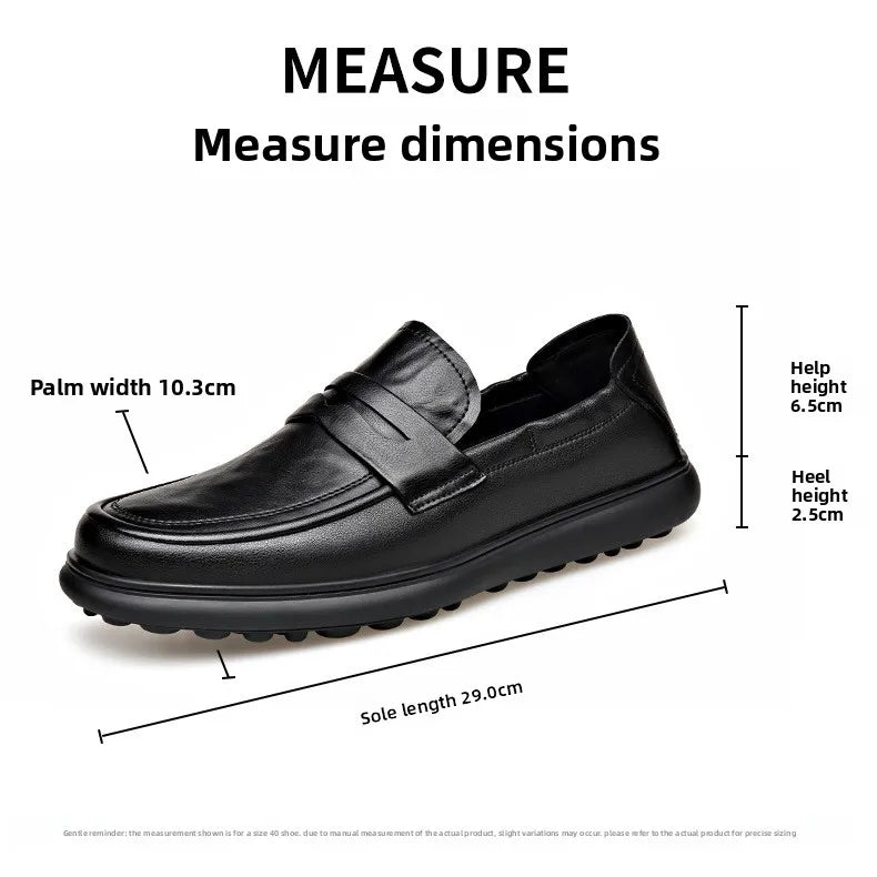 Spring Autumn New Genuine Leather Shoes for Men Black Fashion Business Casual Shoes Male High Quality Designer Loafers Man