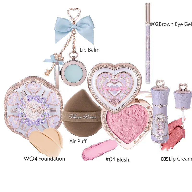 Makeup Set Box Full Swan Bear Garden Collection Embossed Blush Shine Lipstick Kit Foundation  All in Maquiagem Kit