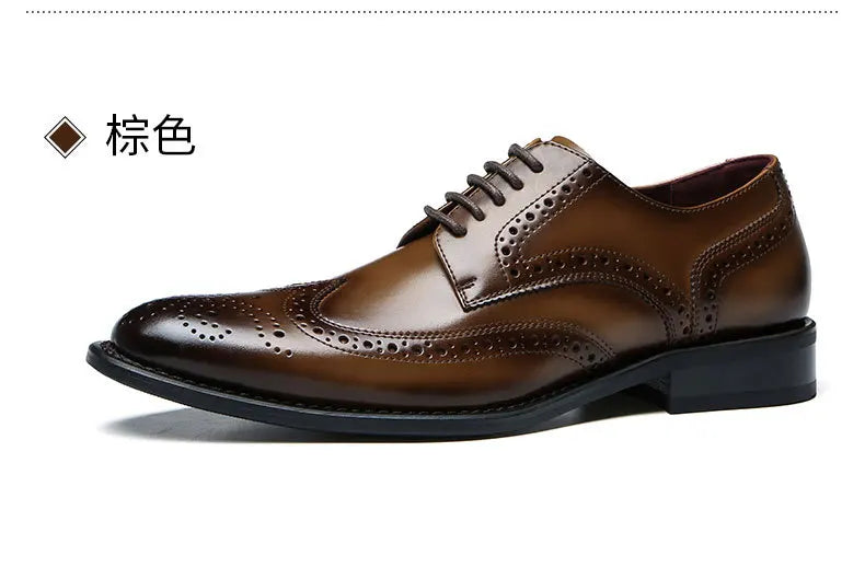2023 High Quality Handmade Oxford Dress Shoes Men Genuine Cow Leather Suit Shoes Footwear Wedding Formal Italian Shoes Hot