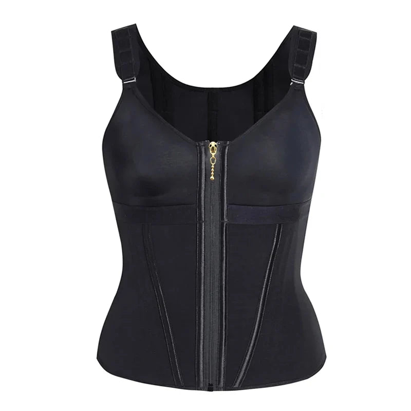 Waist Trainer Corset for Women Tummy Control Sport Workout Body Shaper Vest Steel Boned Overbust Bustier Top