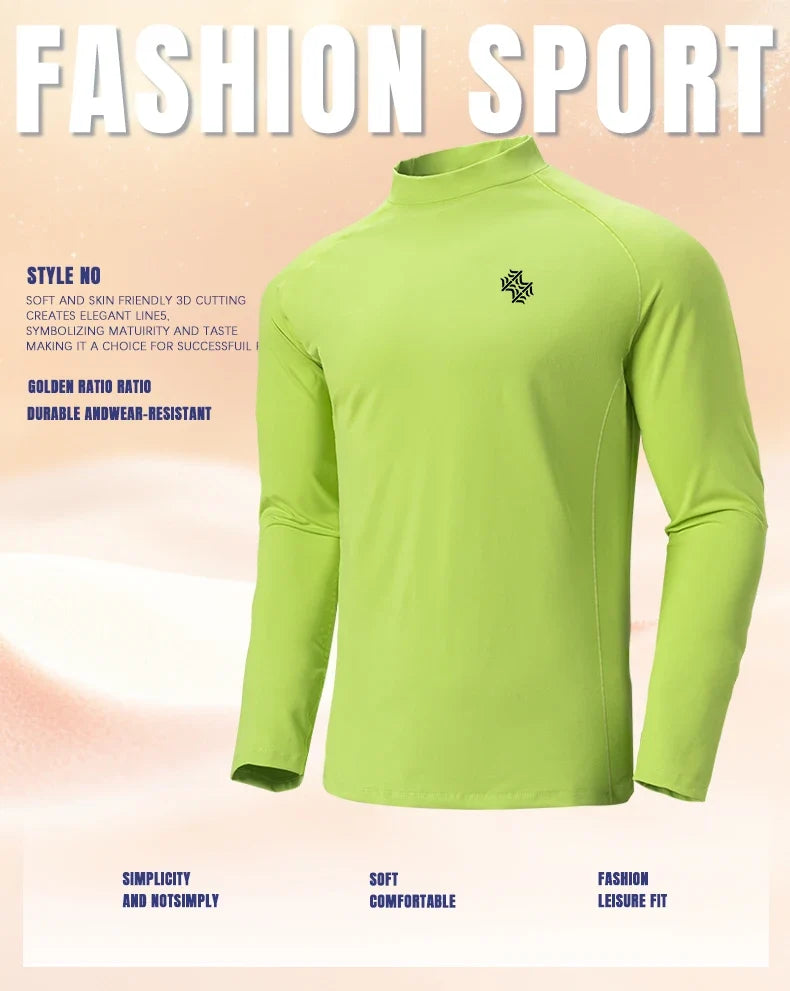 SBWL Men's High Quality Cycling Hiking Outdoor Sports Long Sleeve T-Shirt Leisure Speed Dry Running Fitness Sports Clothing Tops
