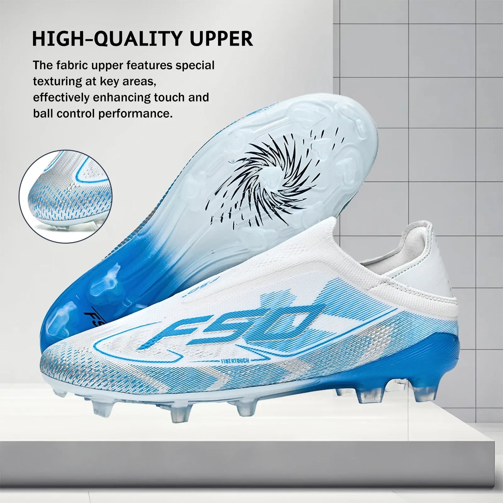 AG/FG Firm Ground Soccer Cleats for Men Women Kids Youth PU Fabric Rubber Sole Non-Slip Wear-Resistant Training Boots