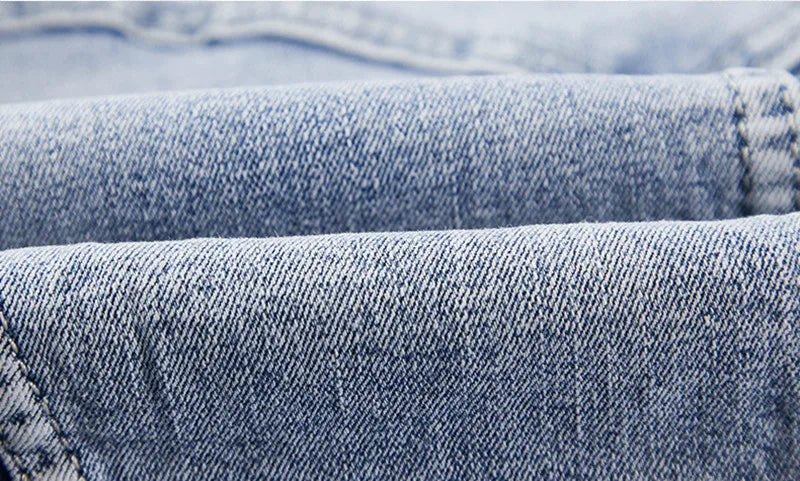 Spring Autumn Denim Suit Men's Slim Micro-stretch Two-piece Spring and Autumn Jacket Jeans