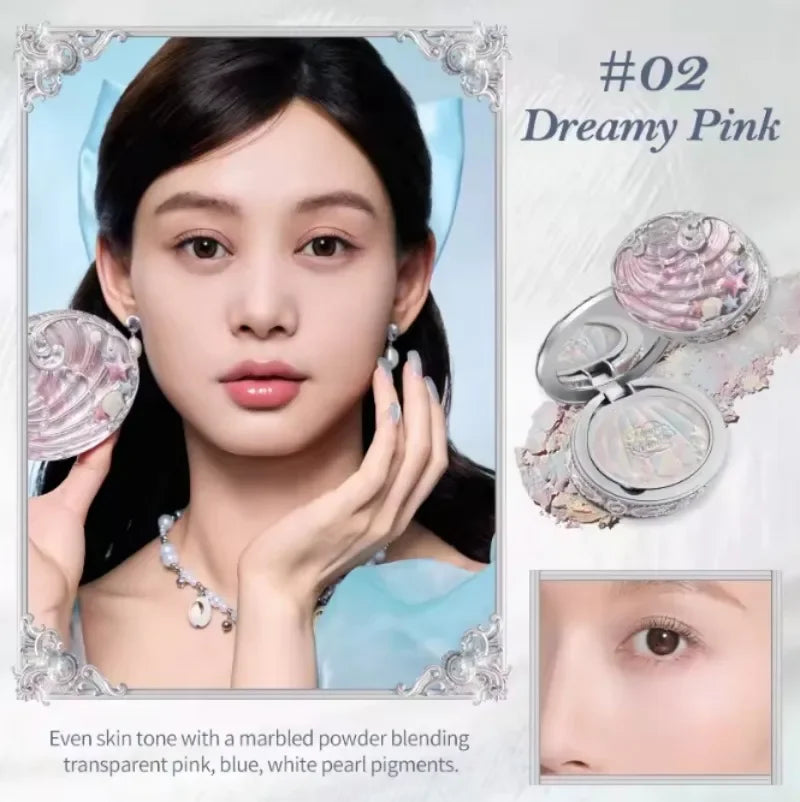 Shell Jewelry Gift Set Makeup Kit Full Professional Lip Gloss Highlighter Blush Baked Powder 10pcs Kits