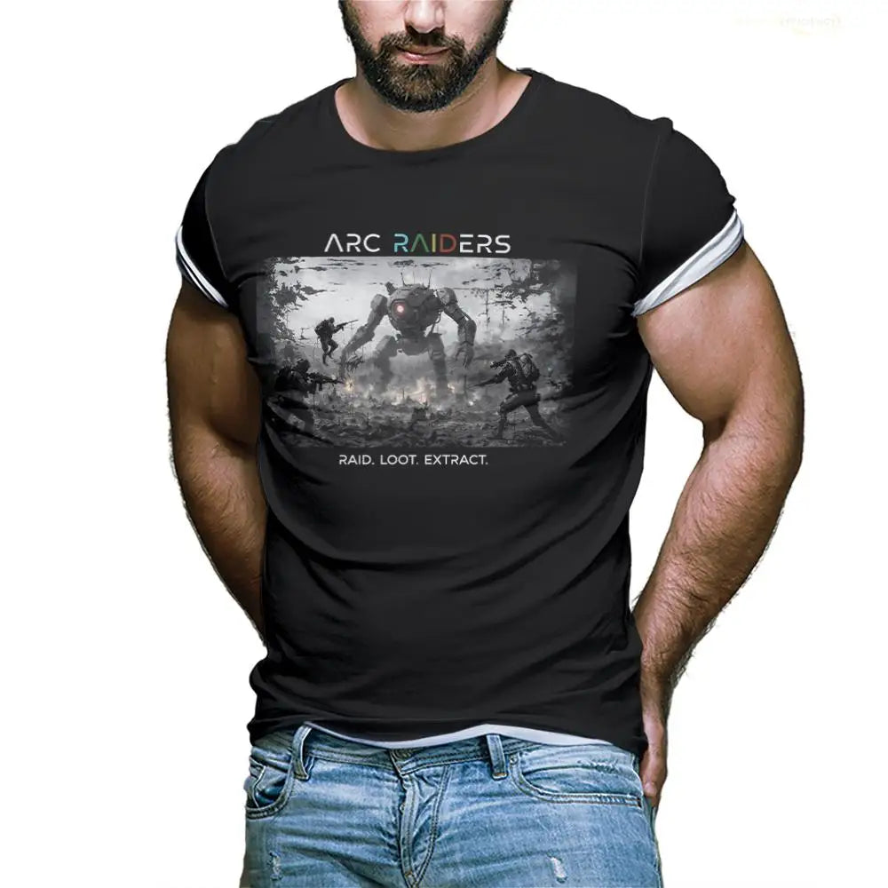 تي شيرت Don't Shoot ARC Raiders الجرافيكي للجنسين، ملابس الشارع العصرية، قمصان فضفاضة بياقة مستديرة، قميص رجالي كاجوال جديد، هدية للاعبين