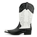 Casual embroidered metal pointed cowboy boots