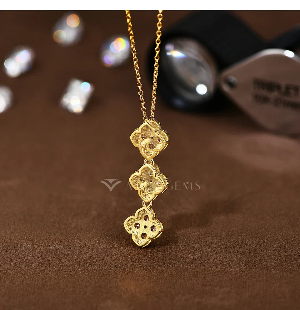 2025 Necklaces for Women Full D Color Moissanite 925 Sterling Silver Pendant Classic Engagement Wedding Fine Jewelry