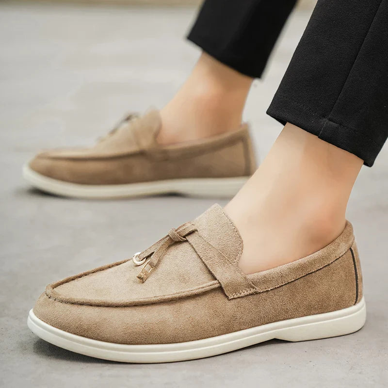 Men’s Suede Casual Loafers – Slip-On Soft Sole Shoes for Everyday Comfort