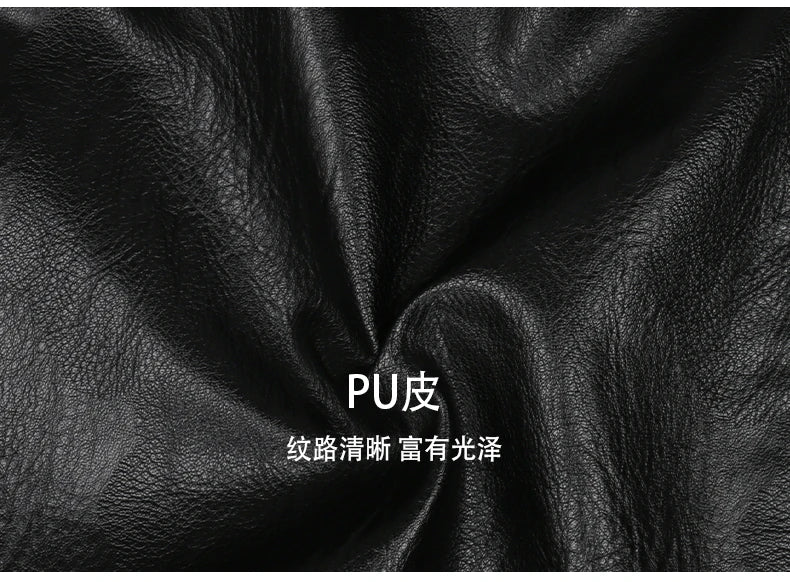 Autumn Black Motorcycle Pu Leather Vest Men Zipper Pockets Plus Size Faux Leather Biker Sleeveless Jacket 4xl 5xl