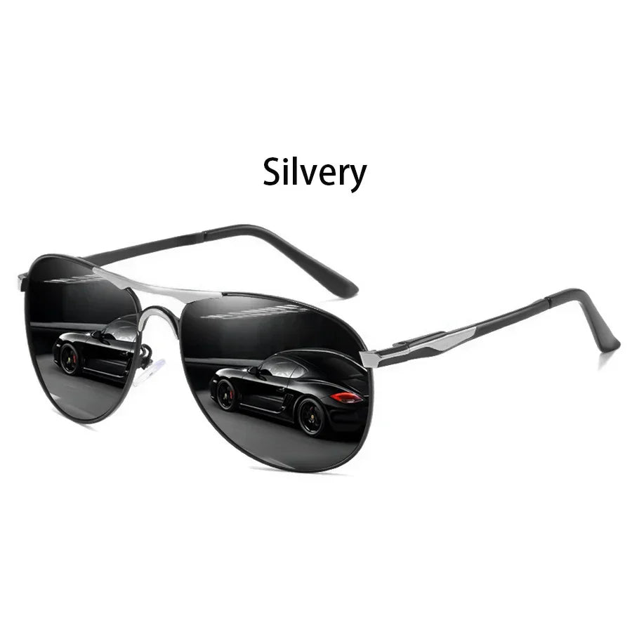 Luxury Oversized Metal Pilot Sunglasses Men Women Driving Fishing Sun Glasses Male Female Sunglass Man Eyewear