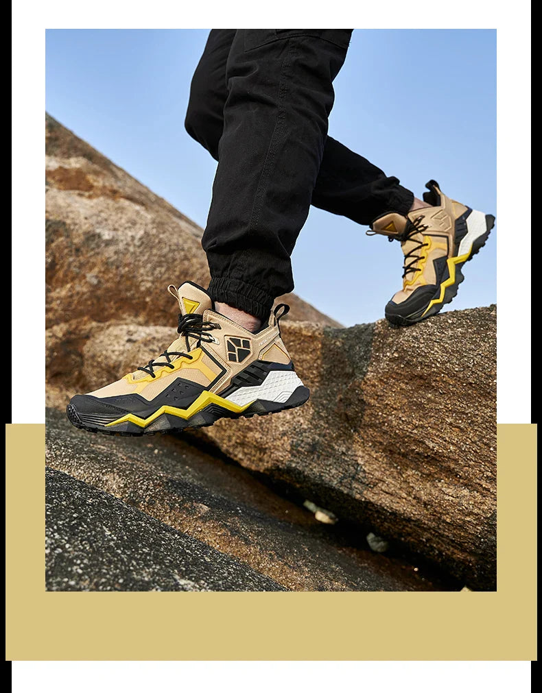 Men  Waterproof Hiking Shoes Breathable Hiking Boots Outdoor Trekking Boots Sports Sneakers Tactical Shoes