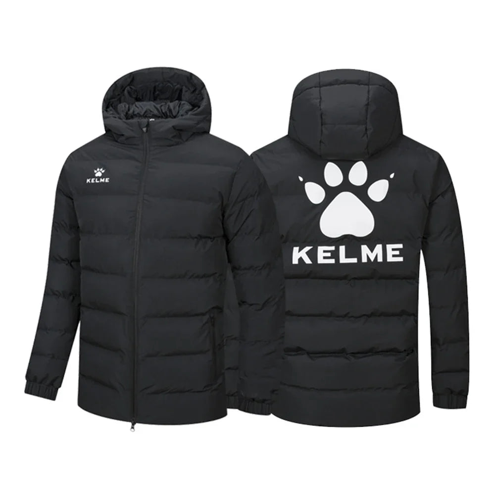 Winter Men's Cotton Jacket Hooded Short Warm Coat Training Sports Team Uniform Women Padded Outwear 8261MF1013