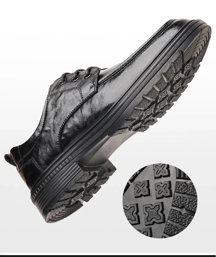2026 Spring Autumn New Dress Shoes for Men Lace Designer Fashion Leather Shoes Male Black Business Casual Platform Shoe Man