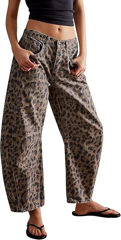 Casual Loose Mid-waist Cylindrical Women's Jeans