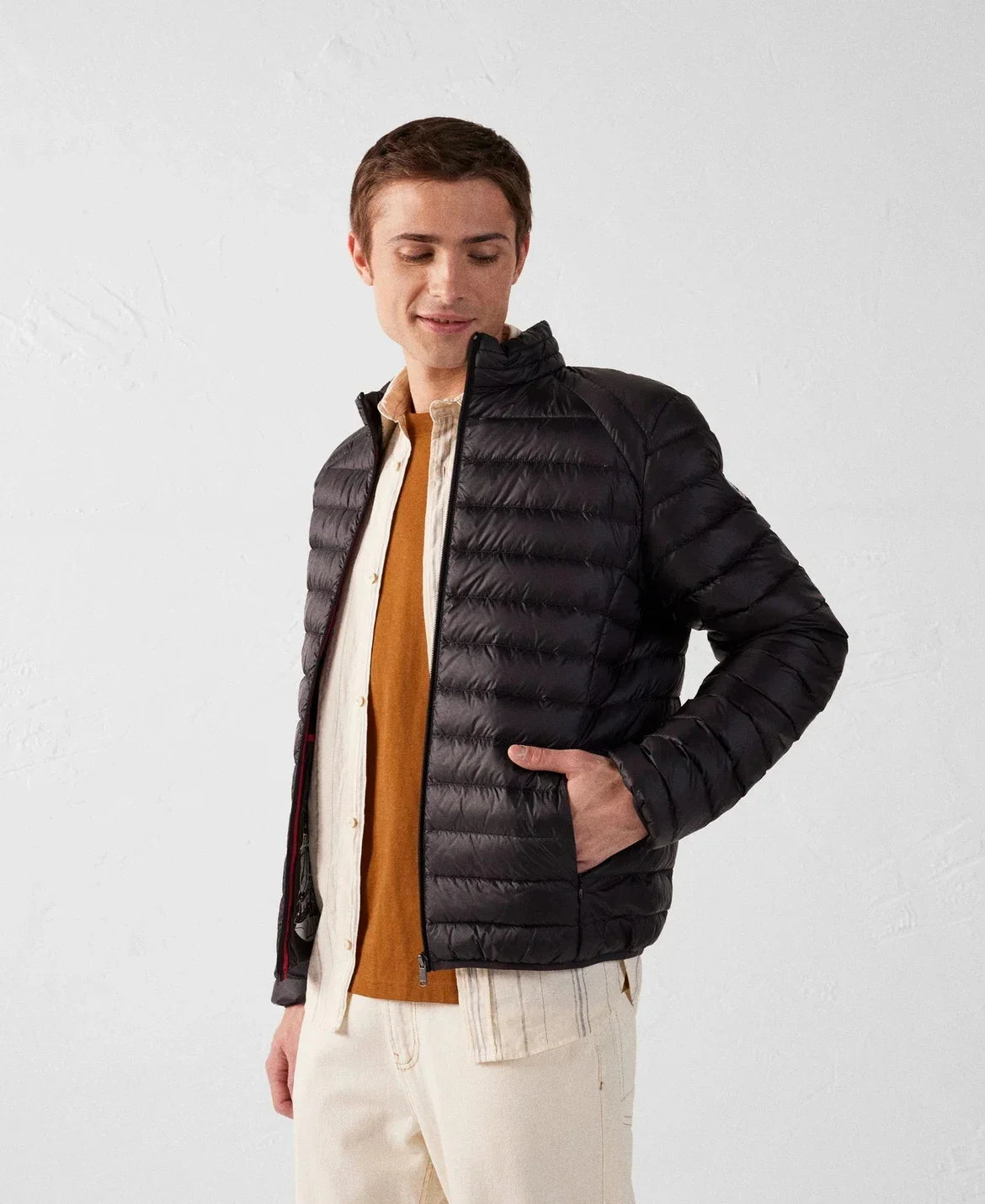 Spring Autumn Men Women Long sleeves Embroidery logo Zipper Front Going Out Light Thin Hooded Down Jacket Warm And Windproof