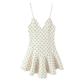 Chic Shiny Polka Dot Sheath Camisole V-Neck Mini Woman Dress Fashion 2026 Bodysuits Dress Mature Night Party Vestidos