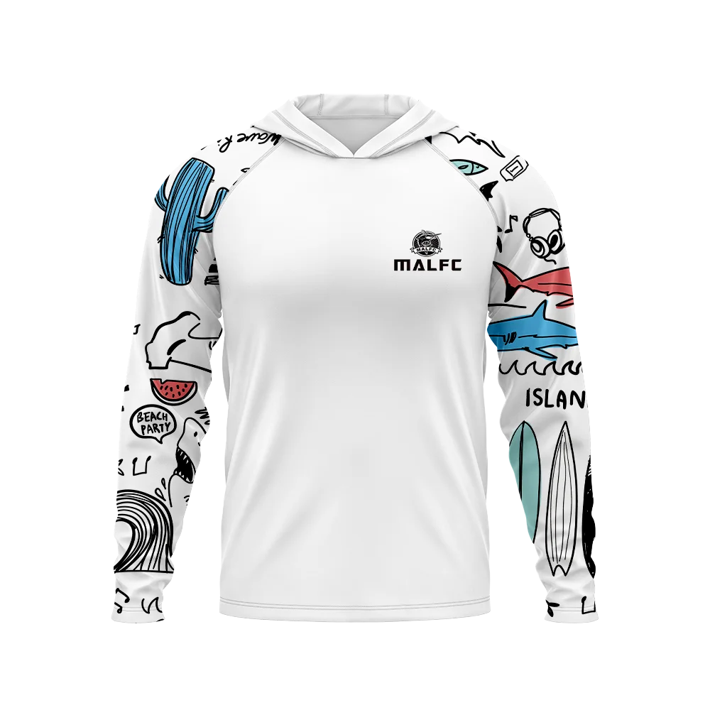 Men Hood Fishing Shirt long sleeve fishing t shirt uv protection Fishing Apparel
