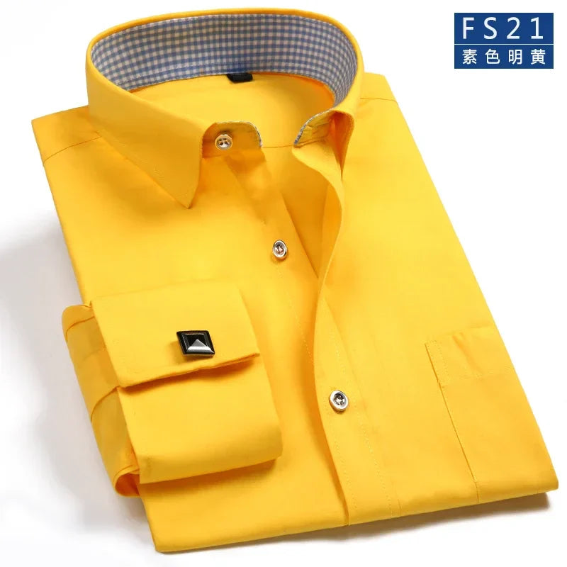 Men's Business Dress Long Sleeve Shirt
