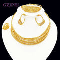 Handmade Women Jewelry Set Multi-layer 18K Gold Plated Beads Set Hight Quality Birthday Wedding Jewellery Accessories