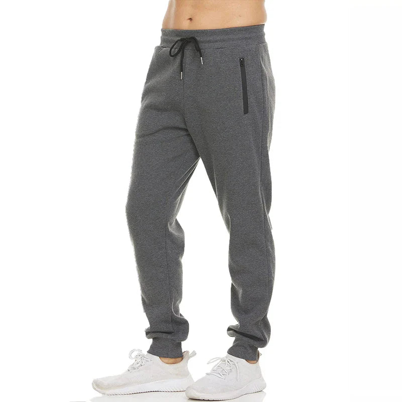 Sweatpants Side Zipper Pockets Men Joggers Track Pants