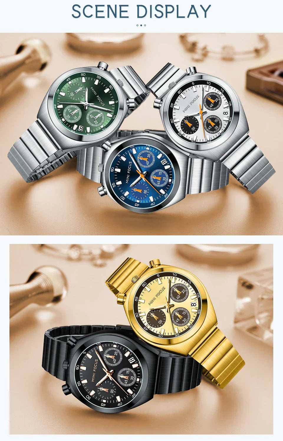 FOCUS Fashion Gold Watch Women Watches Ladies Creative Steel Women's Bracelet Watches Female Waterproof Clock Reloj Mujer