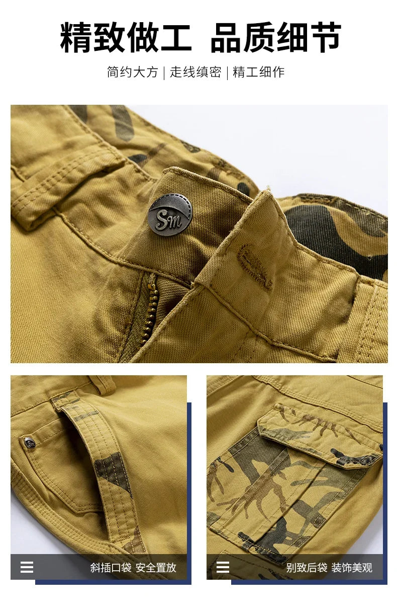 Breathable Lightweight Loose Sports Daily Wear Shorts Men Summer Casual Shorts Men Cargo Shorts Multi Pocket Outdoor Work Shorts