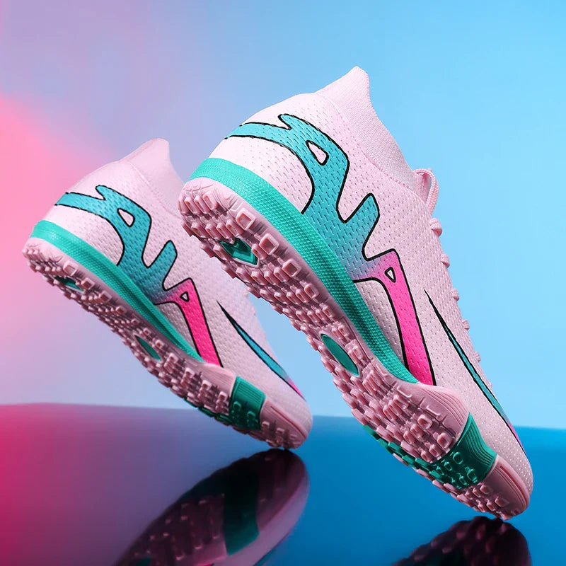 New Men Football Boots Grass Futsal Sneakers High-quality Match Cleats High-top Non-Slip Soccer Shoes Indoor Hot-selling Outdoor