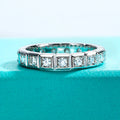 2.2mm D Color Moissanite Princess Eternity Band Ring 925 Sterling Silver Wedding Band For Women Jewelry Wholesale