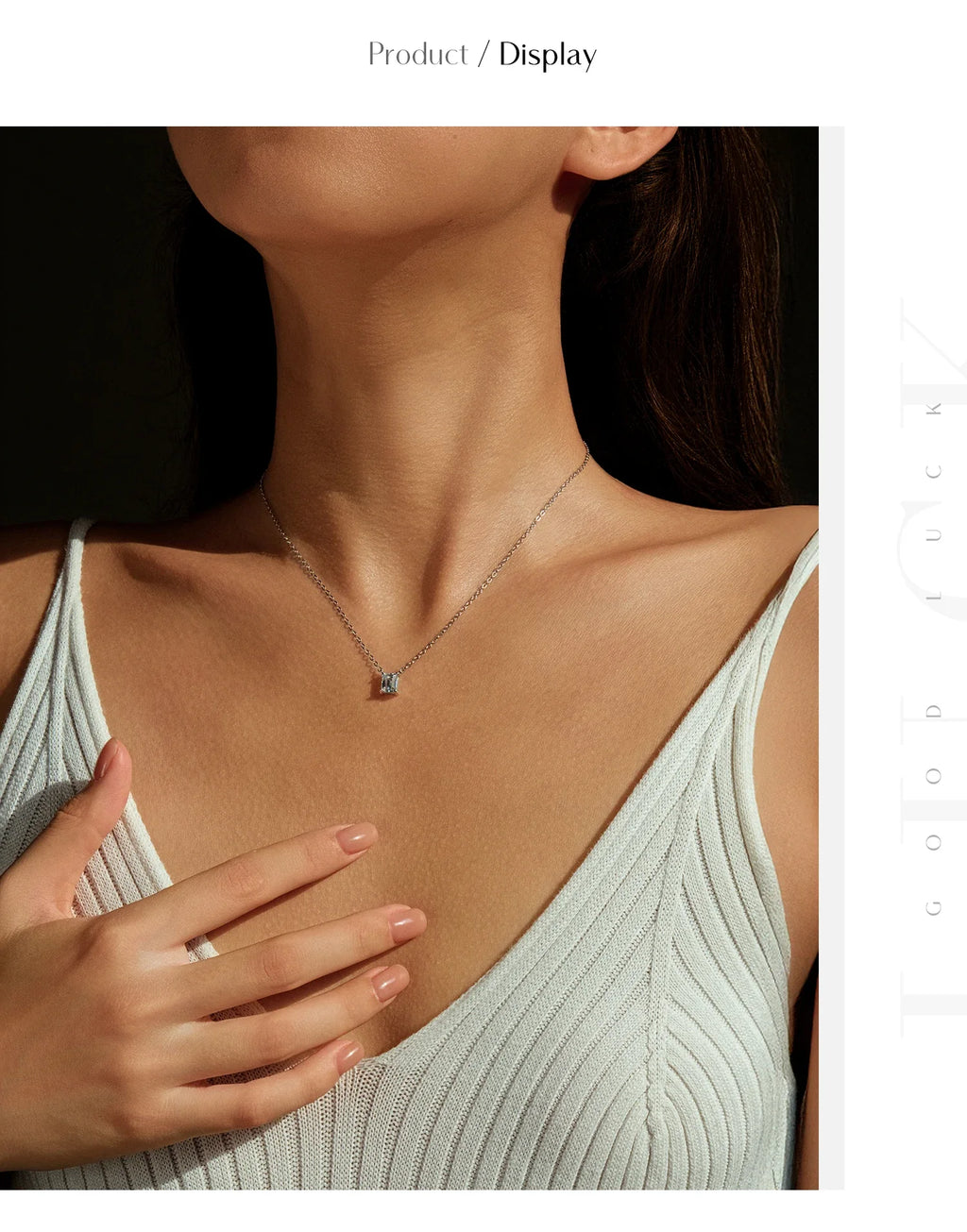 6 Styles D Color Geometric Moissanite Necklaces 925 Sterling Silver Dazzling Pendant Necklace For Women Fine Jewelry