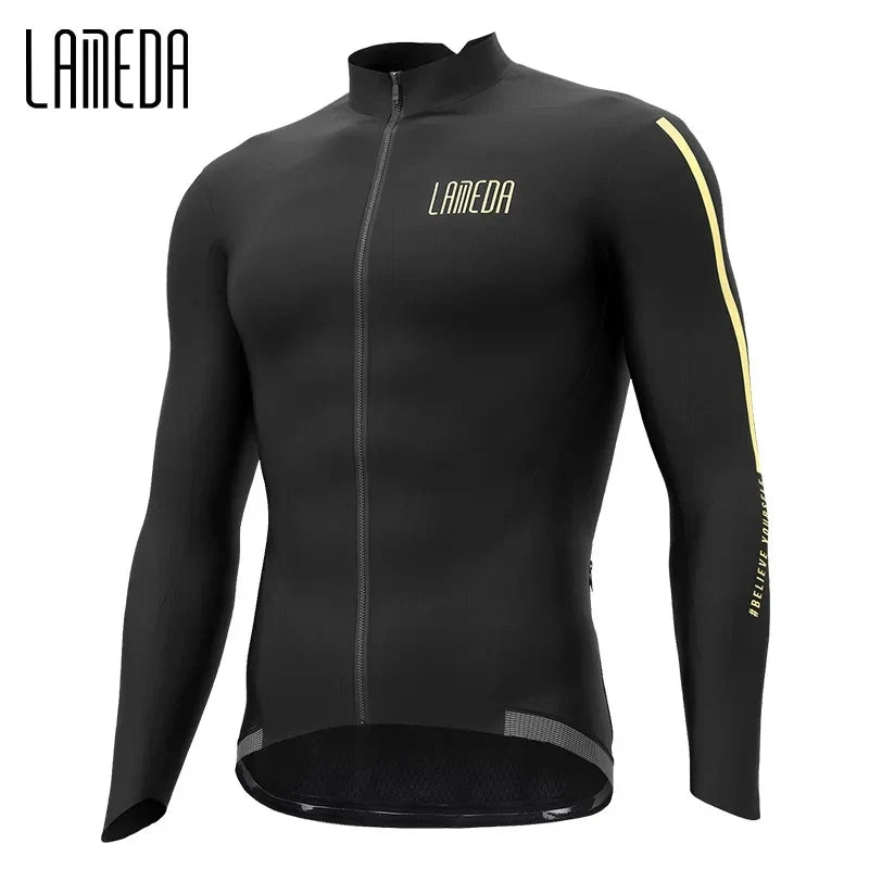 Winter Cycling Jacket for Men Windproof Fleece Men's Bike Jacket MTB Cycling Clothing Bicycle Coat Jackets with Pockets