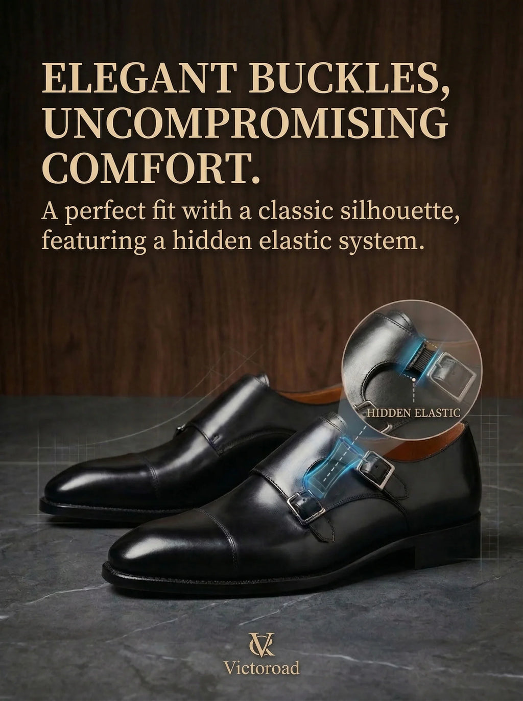 Men's Monk Strap Formal Leather Slip-On Oxfords Designer Party Wedding Dress Shoes
