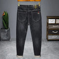 Casual Trendy Embroidered Men's Jeans Autumn winter New Arrival Slim Fit Charcoal Grey Trousers Wholesale For Fashion Lovers