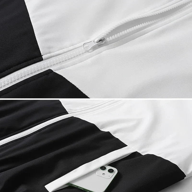 CHRLCK Men's Running Sportswear Suits Breathable Clothes Sports Joggers Training Gym Fitness Tracksuit Sets Men