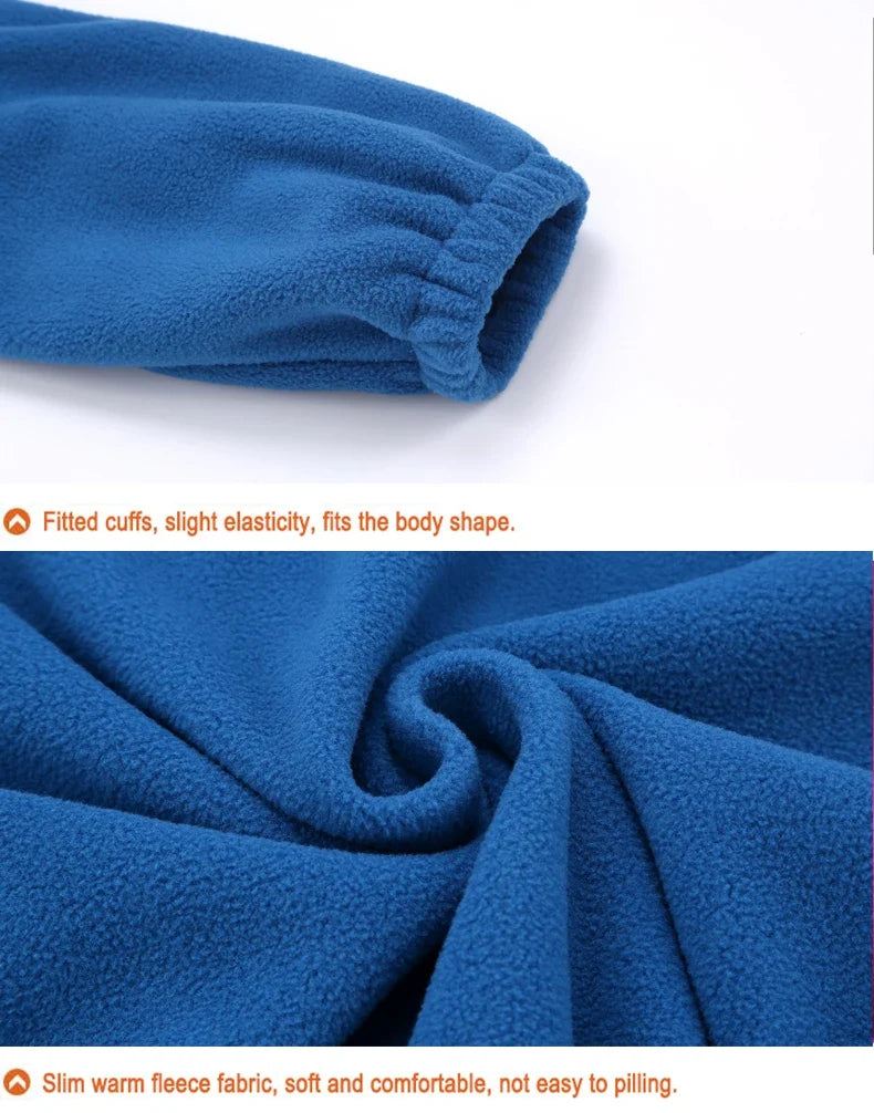 Men Polar Fleece Jackets Winter Windproof Thermal Soft Shell Jacket Outdoor Sports Hiking Camping Skiing Climbing Warm Coat