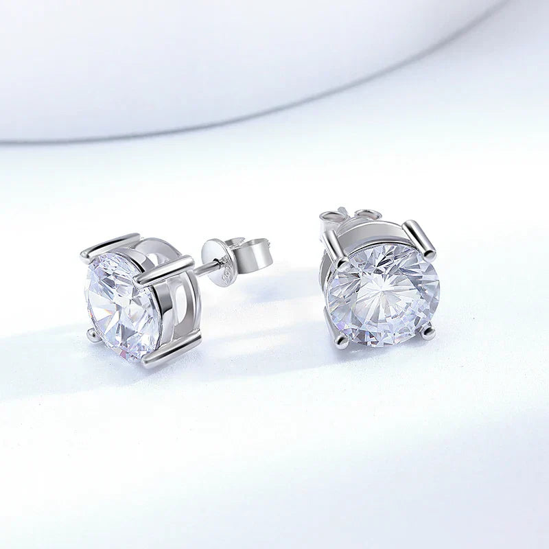 0.5-8CT 3 Colors Moissanite Stud Earrings for Women Men's Party Ear Jewelry Sterling Silver 925 Sparkling Diamond Earring