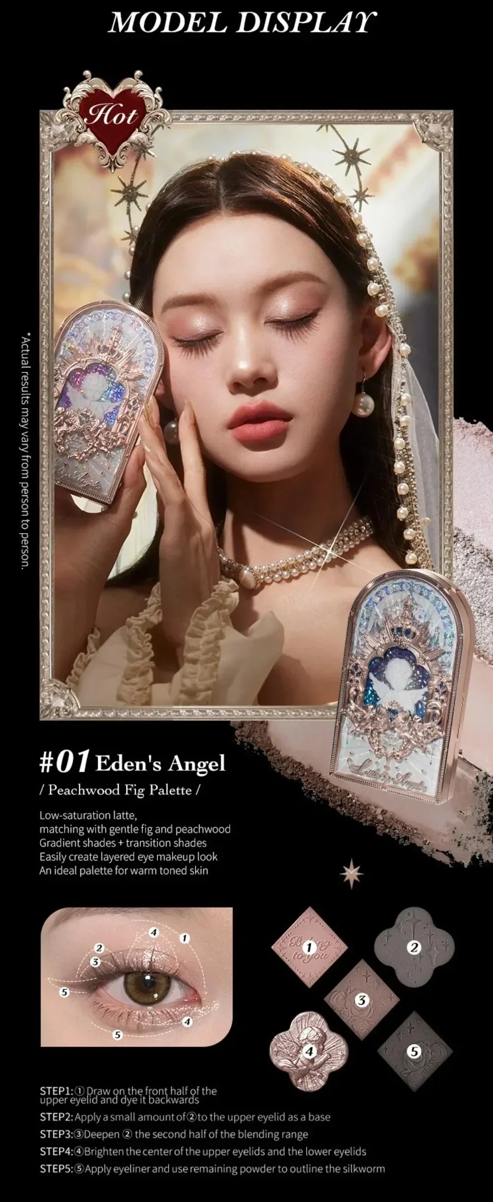Little Angel Collection Makeup Gift Box Eyeshadow Blush Cream Matte Lipstick Full Kit All