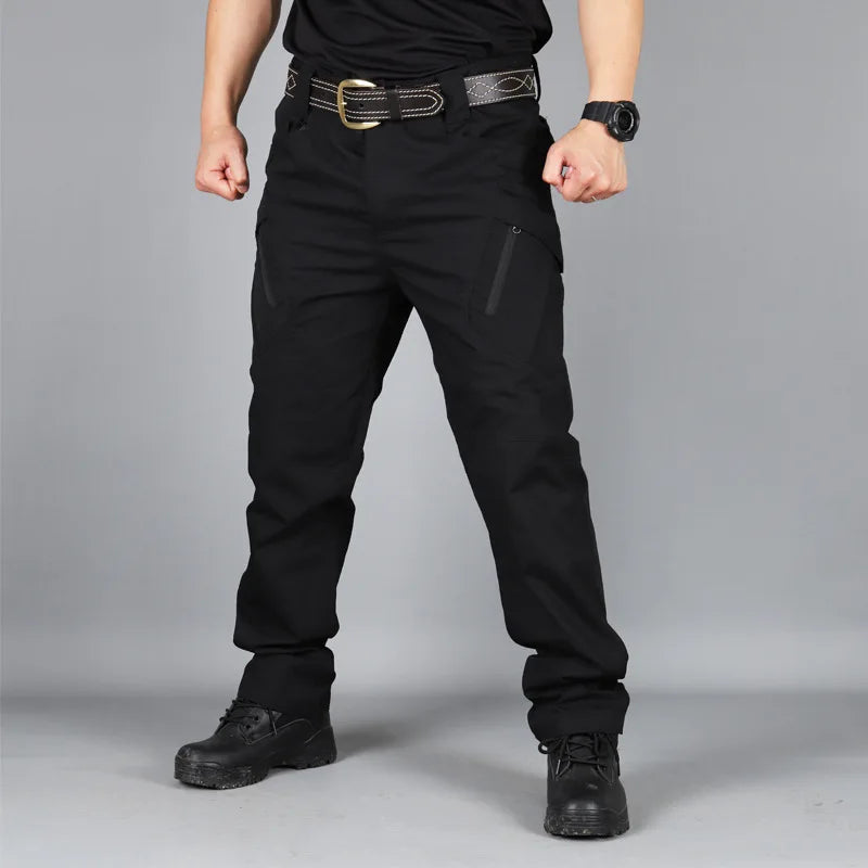 Summer Men's Tactical Cargo Pants Casual Trousers Multi-Pockets Waterproof Pants Lightweight Quick Dry Outdoor Hiking Trousers