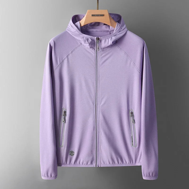 UPF50+ Summer UV Protection Hoodie Unisex Skin Coat Breathable Ice Silk Outdoor Sports Couple's Beach Street Lightweight Jacket