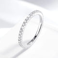18k Plated 0.57ct Full Enternity Moissanite Ring Forn Women  S925 Sterling Silver Matching Diamond Band Wedding Jewelry