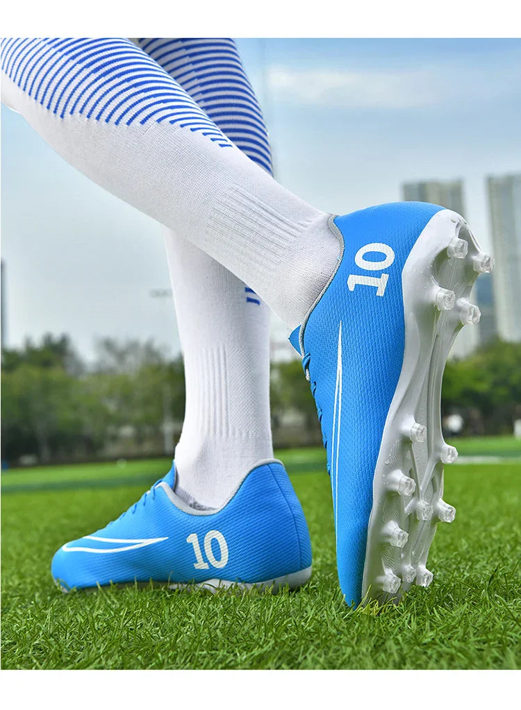 Low Top Soccer Cleats Men Football Boots TF AG Boys Turf Indoor Training Shoes Breathable Lightweight Comfortable Sport Sneakers