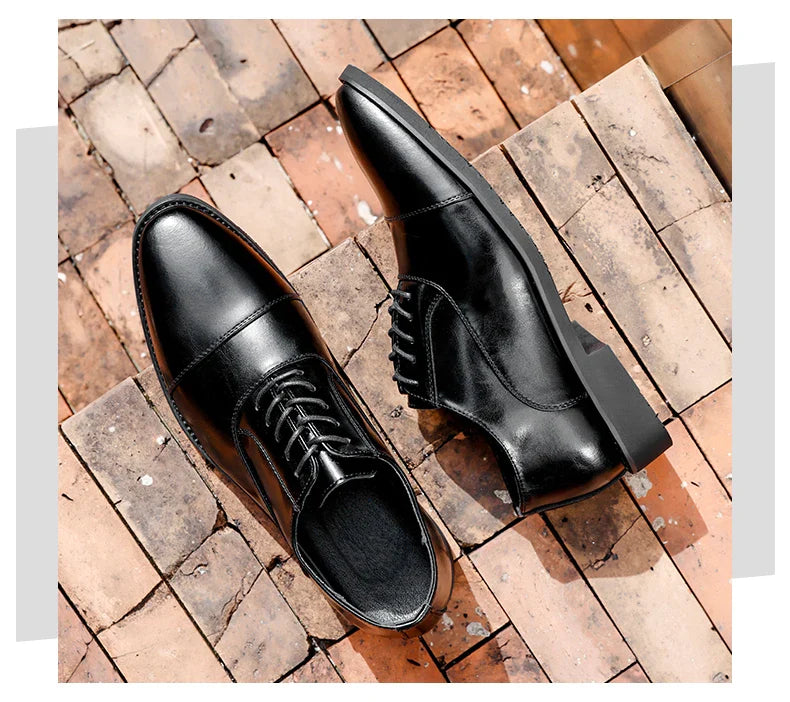 High Quality Men Genuine Leather Shoes Luxury Designer Oxford ShoesMale Business Office Brogue Dress Shoes for Men Wedding Shoe
