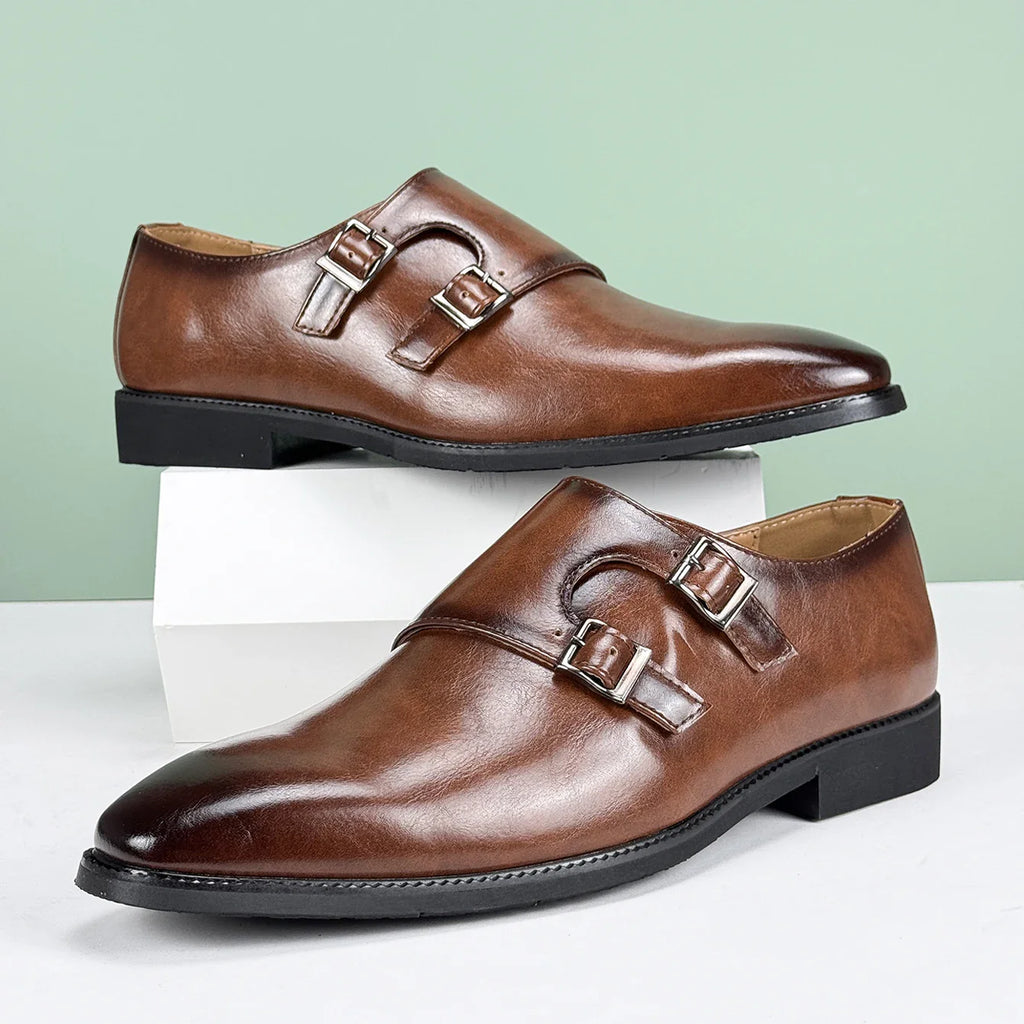 Men's Breathable Casual Leather Shoes – Soft Slip-On Walking Loafers for Everyday Wear