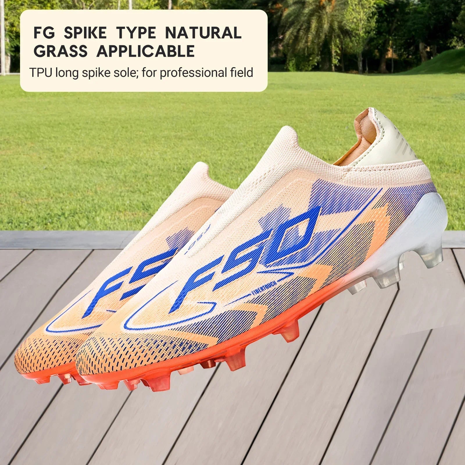 Classic Style AG FG football shoes PU Fabric Ventilated Upper TPU Wearproof Outsole Unisex Kids Outdoor Football Shoes