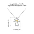 925 Sterling Silver Guardian Angel Pendant Necklace Angel Wing Chain for Women Dazzling Zircon Luxury Jewelry SCN123