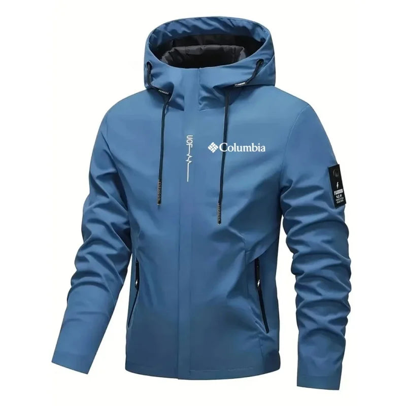 2026 Men's Waterproof Raincoat Hooded Lightweight Cycling Jacket Street Style Hiking Windproof Outdoor Leisure
