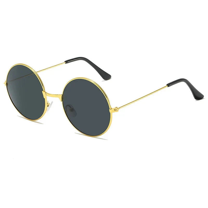 Classic Vintage Round Frame Sunglasses For Men Women Brand Design Ocean Red Yellow Metal Circle Sun Glasses Unisex Eyewear 2025