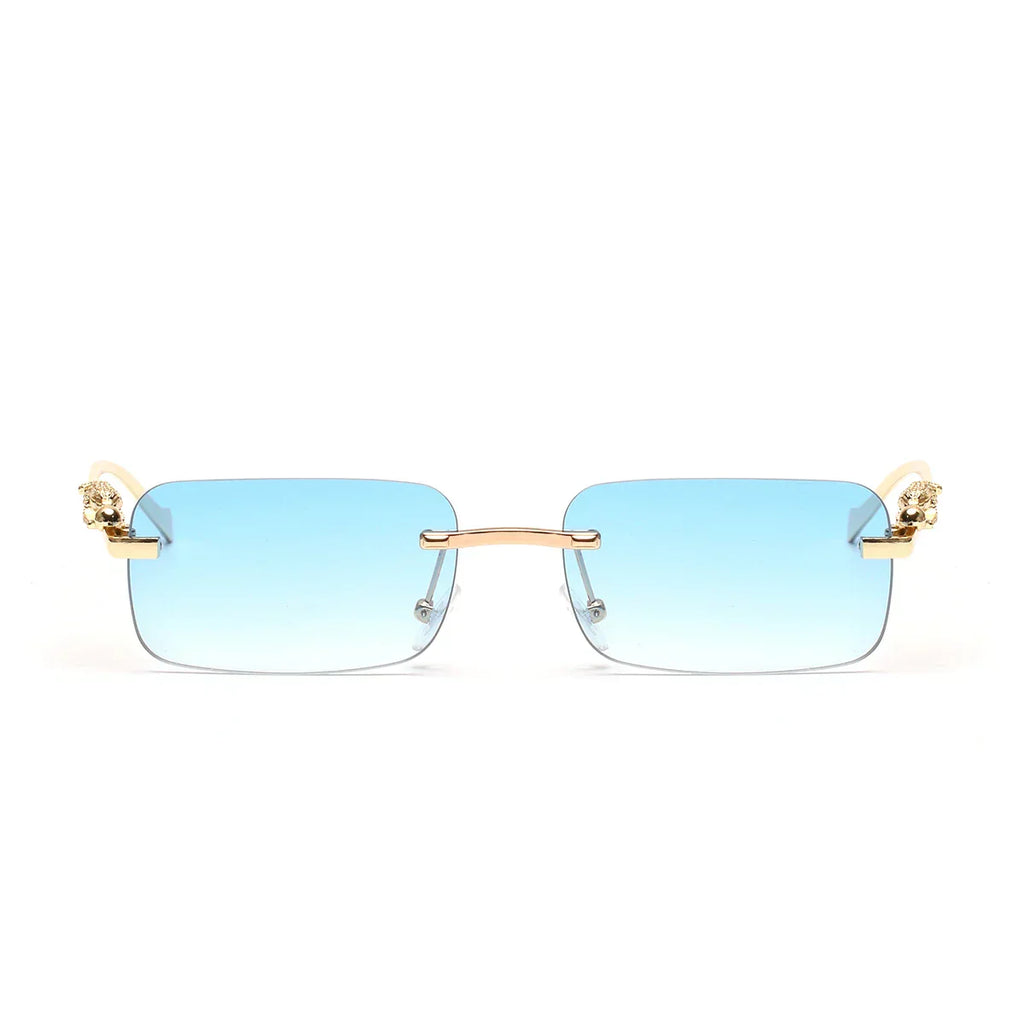 rimless sunglasses UV400 fashion square metal glasses for men women designer man's brand sun glasses shades for outdoor