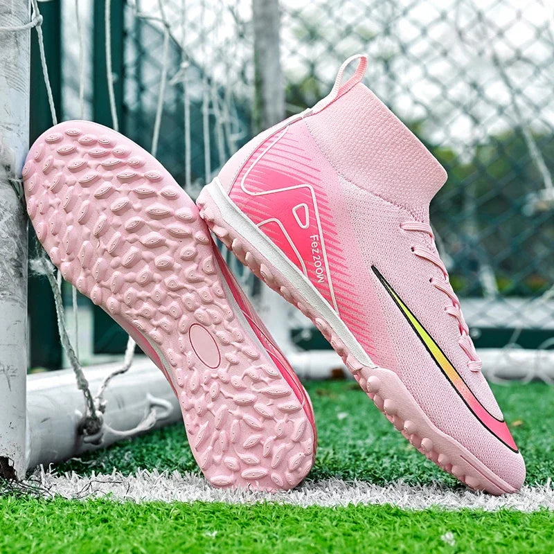 New Men Football Boots Match Outdoor Long Spikes Soccer Shoes Cleats Comfortable Training Sport Adult Breathable Boys Non Slip
