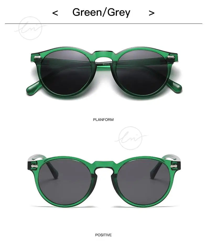 Retro Round Polarized Sunglasses Women Men Classic Leopard Frame Driving Shades Vintage Sun Glasses Unisex UV400 Gafas De Sol